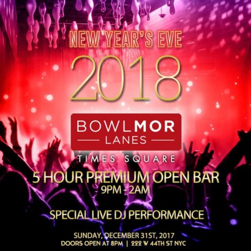 Bowlmor Lanes Times Square New Years Eve