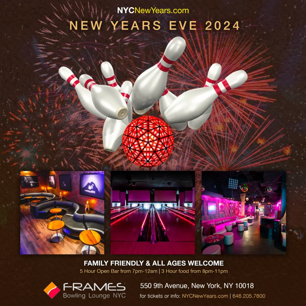 New Years Eve 2024 at Frames Bowling Lounge