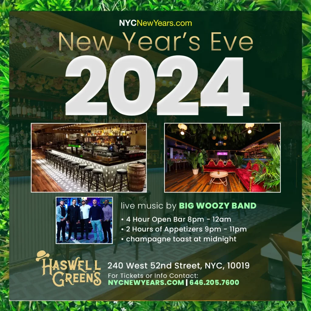 New Year's Eve at Haswell Greens Times Square